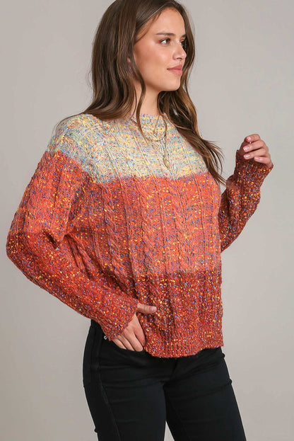 Multicolour Colorful Confetti Wool Ball Knitted Sweater