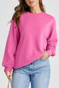 Valerian Plain Drop Shoulder Crewneck Pullover Sweatshirt