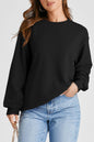 Valerian Plain Drop Shoulder Crewneck Pullover Sweatshirt